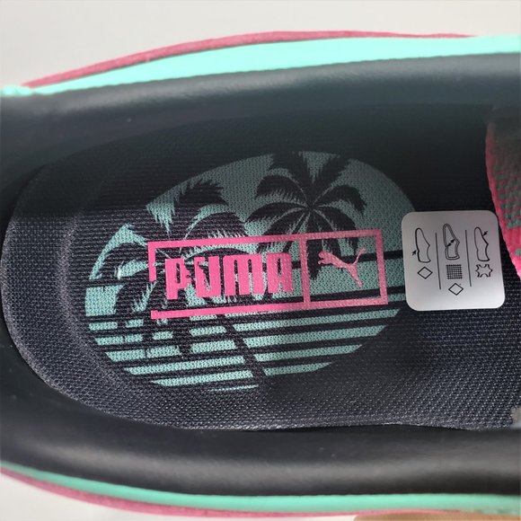 Puma Green and Pink Clyde South Beach Palm Tree Sneakers Men’s Size 11 - Picture 15 of 16